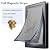 Aluminum XL Dog Door for Exterior Door,Open Size:24.4" H x 13.8" W,Heavy Duty Doggy Door with Enclosed Magnetic Flaps,Extreme Weather Doggie Doors (Black, X-Large)