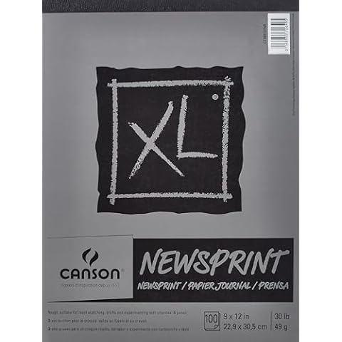 Canson XL Newsprint Paper Pad for Charcoal and Pencil Cover