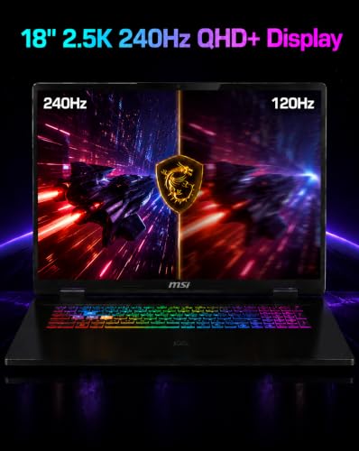 Image of msi Crosshair 18 HX AI Gaming Laptop, 18 inch QHD+ 240Hz, 64GB RAM, 2TB SSD