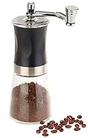 Rosenstein & Söhne Kaffeemühle manuell: Hand-Kaffeemühle mit Keramik-Mahlwerk, stufenlos einstellbar, 19 cm (Hand Keramikmahlwerk, für Espressokocher, Tasse) – Ansicht 2