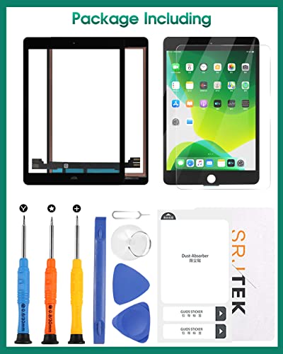 Srjtek For Ipad Pro 9.7 Touch Screen Replacement,Touchscreen (Not Lcd!) Touch Digitizer,Glass Repair Parts Kit For Ipad Pro 9.7 2016 A1673 A1674 A1675 Black… #TOP6