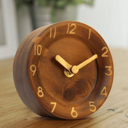 Mesa de escritorio de madera sin ruidos gracias al reloj silencioso 6