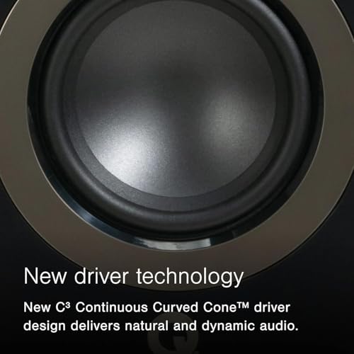 Image of Q Acoustics 3020c Bookshelf Speakers Pair Satin White - 2-Way Reflex Enclosure Type, 4.75 inch Bass Driver, 0.9 inch Tweeter - Stereo Speakers /Passive Speakers for Home Theater Sound System
