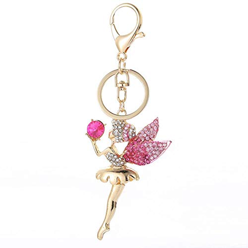 Csjunjie Llavero Animal Llavero Bolso Bolso Cristal de Diamantes de imitación Llaveros Encanto...