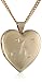 18k Gold-Plated Initial "K" Heart 26mm (1") Locket Necklace, 24"