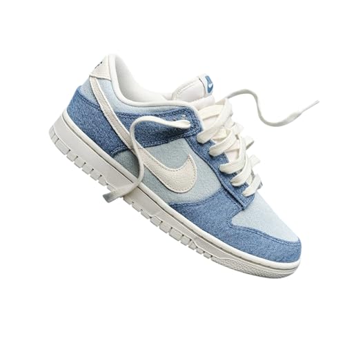 NIKE Wmns Dunk Low, Sneaker Donna, Smokey Blue Pales Ivory Denim Turq Ochre, 37.5 EU - Immagine 2