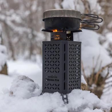 Miniatura 4 de Estufa Inferno Pro para exterioresinteriores (uso de biomasa, iniciador de fuego, calor enlatado) - Compacta, camping, fuera de la red, emergencia -