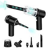 Honlibey Mini Vacuum & Compressed Air Duster, 8000Pa Wireless Handheld Car Vacuum Cleaner Portable Keyboard Cleaner Rechargeable Air Blower Desk Vacuum for Car, Home, Office, Pet