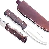 SHINY CRAFTS | 10" Large Handmade Forged Razorback Knife, Fixed Blade Knife, Full Tang Bowie Knife,