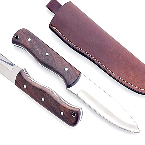 Shiny Crafts | 10" Large Handmade Forged Razorback Knife, Fixed Blade Knife, Full Tang Bowie Knife, Hunting Knife, Camping Knife, Knife With Premium Leather Sheath (Hk-17) #TOP10