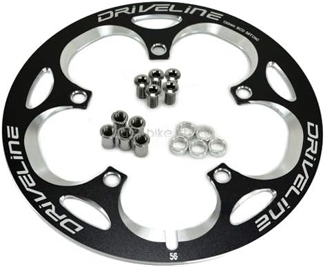 Driveline Crank Chain Guard Road Bike 56T BCD 130 Black