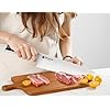 BRODARK Knife Set 15 PCS, Chef Knife Set with Block and Sharpener, High Carbon Stainless Steel Knife Block Set, Ergonomic Pakkawood Handle for Kitchen Cooking