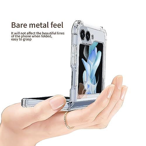 Image of BOUNCEBACK Transparent Shockproof Case /Cover for Samsung Galaxy Z Flip5 / Galaxy Flip 5 Case Cover - (Clear | Rubber)