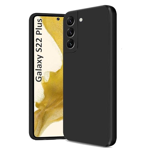Silicone Case for Samsung Galaxy S22 Plus, Soft-Touch, Shockproof, DustProof, Phone Cover for Samsung Galaxy S22 Plus – Black