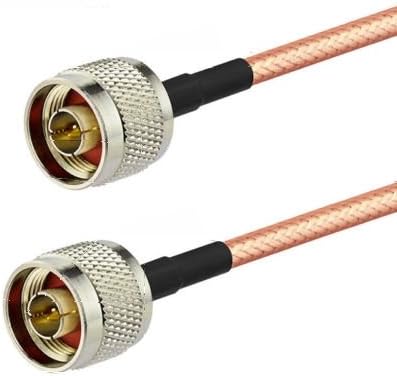 N Type Male to Male RG400 Coaxial Pigtail Antenna Adapter Cable 60cm USA Shipping