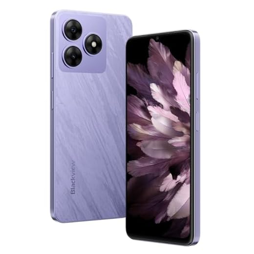 Blackview Wave 8 4G Android 14 Smartphone Débloqué, 12Go+128Go(SD Externe 2To), 6,56'' HD+(Mode Confort pour Les Yeux), 13MP+8MP, Téléphone Portable Dual SIM, Haut-Parleur Smart-K Box, GPS Violet