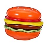 COLLBATH 6 Stück Keramik Dipp Schälchen Hamburger Form Stilvolle Saucen und Gewürzschalen Mikrowellengeeignet Rutschfest für Sojasoße Ketchup Essig und Kleine Snacks