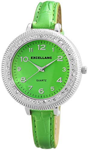 Preisvergleich Produktbild Excellanc Damen Analog Quarz Uhr mit Leder Armband 193026000421