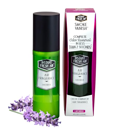 Instant Fresh Air Smoke Vanish - Smoke Odor Eliminator & Weed Smell Eliminator Spray - Removes Smokey Odor Instantly - Eco-Friendly - For Home Car Clothes & Travel - Lavender Scent - 4 oz.