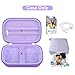 Canboc Carrying Case for HP Sprocket 2x3 Instant Smartphone Photo Printer, Kodak Step Wireless Mobile Photo Printer, Zipper Mesh Bag fits Photo Paper Cable, Purple