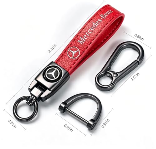 Image of Genuine Leather Car Keychain Key Ring Accessories New