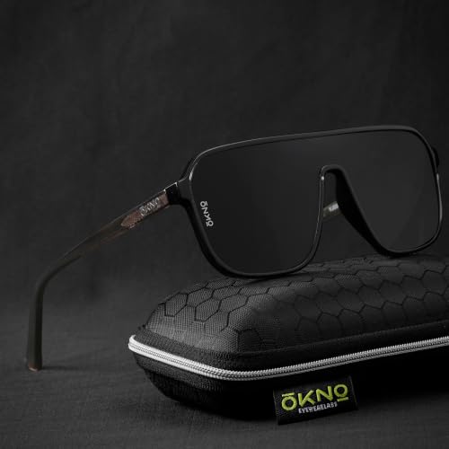 Image of Eyewearlabs OKNO | Polarized Over-Sized Unilens Rectangular Branded Stylish Sunglasses For Men & Women | 100% UV Protection Shades | Cricket Sports Cycling Driving | RYFT