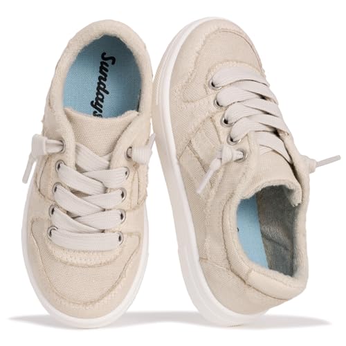 Image of Sundays Girls Sneakers Non-Slip Canvas Girls Shoes Comfort Kids Footwear