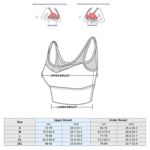 Ajcoflt Sutiã esportivo feminino push-up à prova de choque acolchoado corta-tops com costura regata