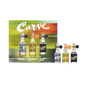 Curve Cologne 3-pc. Spray Coffret Gift Set for Men, Travel Size Fragrance, 0.5 fl oz