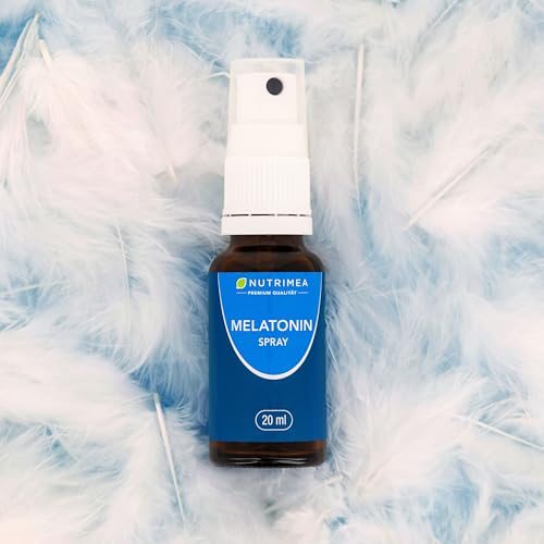 Melatonin Einschlaf-Spray mit Sofort-Effekt - Gegen Schlaflosigkeit und Anspannung - Einschlafspray mit Melatonin und Melisse für die Nerven, 20ml