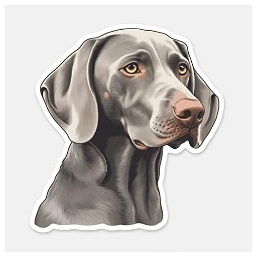 Yoonek Graphics Weimaraner Weimaraner Dog Vinyl Decal Sticker for Car, Laptop, Tumbler, More. #009914-6