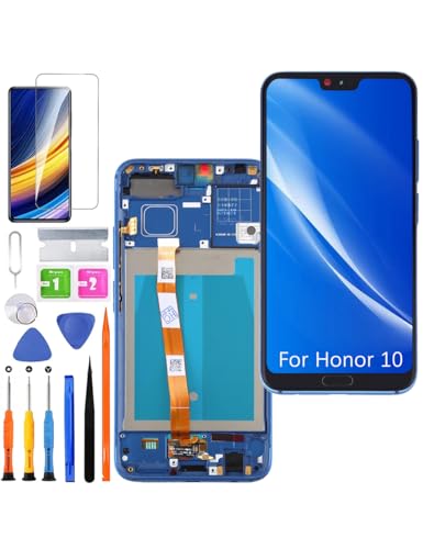 Écran pour Honor 10 COL-L29 LCD avec châssis bleu pour retrouver une réactivité tactile parfaite