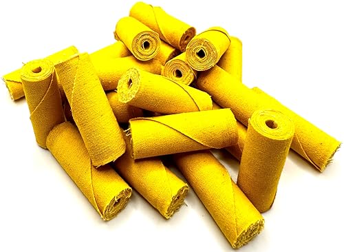Cartouche de polissage en tissu jaune en lot de 25 rouleaux pour l'accès aux zones étroites