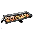 AEWHALE 35" Electric Nonstick Extra Large Griddle Grill-Teppanyaki Grill BBQ Indoor/Outdoor with Adjustable Temperature,Detachable for Easy Cleaning,Extra Wide