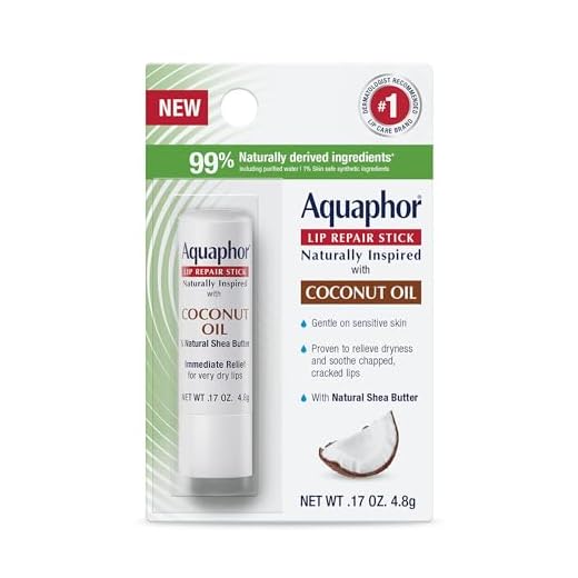 Aquaphor Naturally Inspired Lip Repair Stick with Coconut Oil, 0.17 OZ