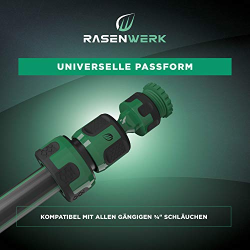 RASENWERK, Garden Hose Connector with Aquastop for 3/4 Inch Hose, Water Stop Premium Hose Connector - Image 3