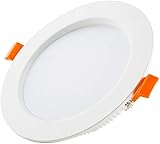 Endurance Spot Led Encastrable LED 5W / 7W Downlights encastrés Luminaire de plafond à économie d'énergie ÉPI Projecteurs AC110-240V 400 Lumen (équivalent 50W) Feux de garage rond blanc rond blanc cla