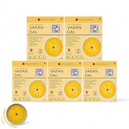 Image of Maskhari Ready to Eat Varan Daal 150g Pack of 5 | Maharashtrian Toor Dal | Heat & Eat Instant Indian Food | Pure Veg | No Preservatives Artificial Colours | Ready Meal | Travel & Busy Life Style