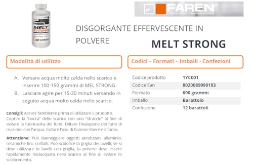 MELT Strong Stura Wc Abflussreiniger, Weiß, 600 g