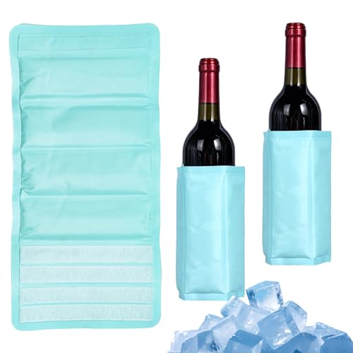 Bolsa de refrigerador para botellas de vino de gel con manga para congelador, vodka, tequila, enfriador