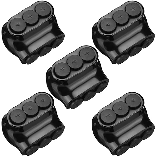 Connecteur de câbles multiples Kanayu isolé noir à 3 ports pour fils électriques
