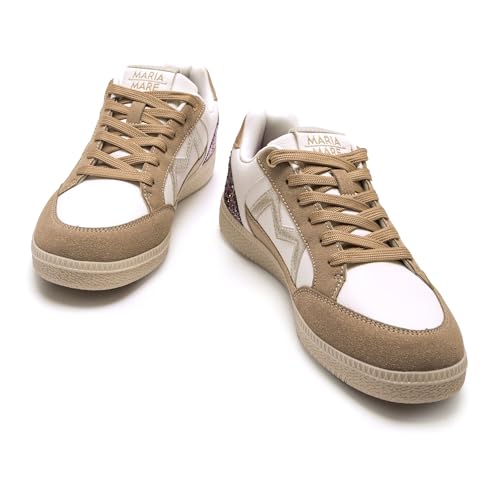 Mariamare Para Mujer. 68528 Zapatillas Fiora Beige (38), Plano, Cordones, Casual - 4