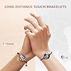 TOTWOO Touch Bracelets for Couples, Vibration & Light up for Love Couples | Long Distance Relationship Gifts for Girlfriend Bluetooth Pairing Jewelry