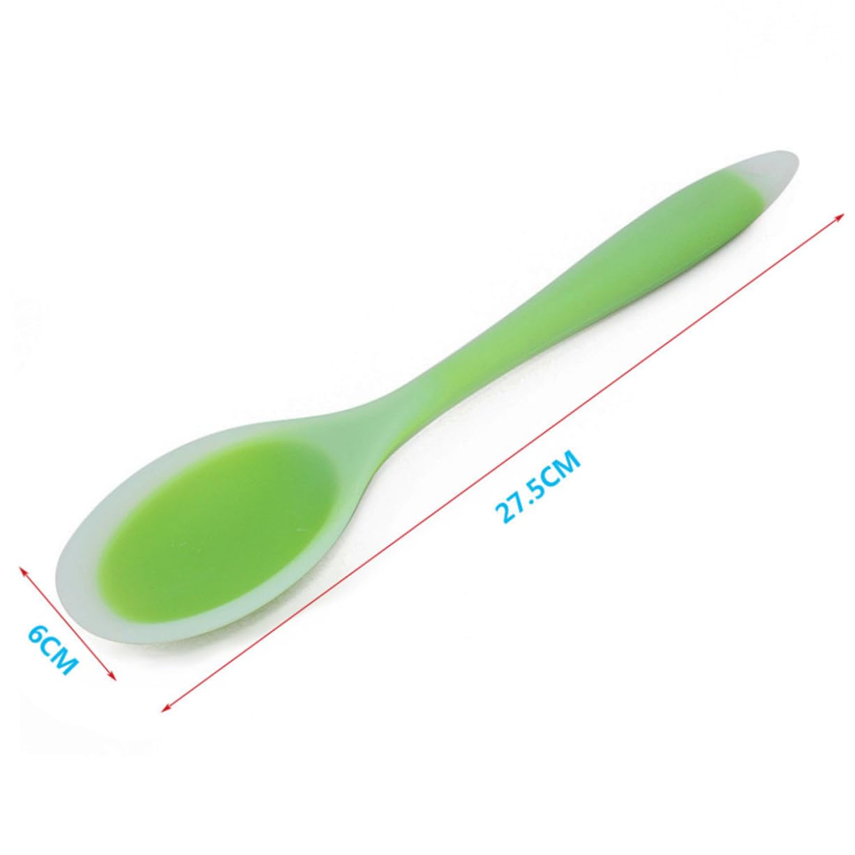 5pezzi Utensili Da Cucina Silicone Strumenti Antiaderenti e Resistenti Al Calore Cucchiaio Da Mischiare Mestolo Per Zuppa Spatola e Cucchiaio Per Insalata Verde Traslucido