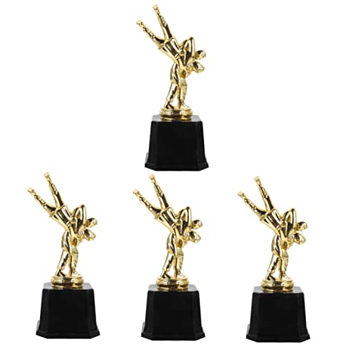 BESPORTBLE 4 Peças Troféu De Luta Livre Troféus De Plástico Decoração Esportiva Copo De Troféu De Fu