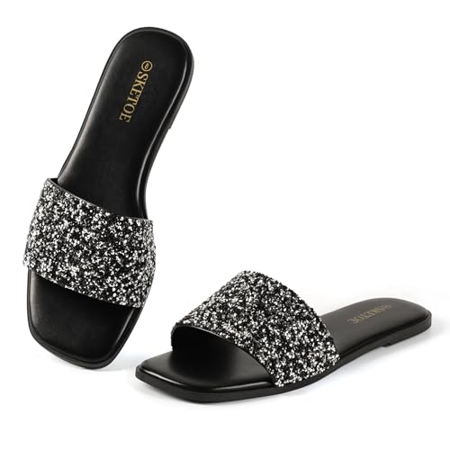 Womens Sparkly Rhinestone Sandals - image 5