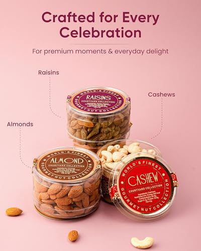 Image of Hyperfoods Rakhi With Dry Fruits 375g RawFruit Courtyard Collection Pack of 3 Dry Fruits Gift Box Rakhi Combo Set for Brother Gift Hamper DryFruits Gift Pack Dryfruit Box for Gift