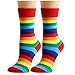 Briskorry Kuschelsocken Damen Weihnachtssocken Bunt Gestreifte Socken Warm Wintersocken Kuschelige Bettsocken Schlafsocken Haussocken Thermosocken Geschenke für Unisex Weihnachten