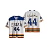 RMBLYfeiye Off Campis Hockey Jersey Graham 44 & Logan 22 & Tucker 46 & Di Laurentis 66 Jersey Shirts Men/Women Unisex Short Sleeve Hockey Shirts Sports Inspired Tshirts Merch for Fans C White #3