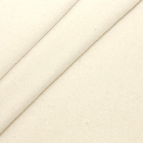 STOFFKONTOR Deko Molton Stoff B1 schwer entflammbar Breite 300cm – Meterware, Farbe Roh-Weiss Natur – geeignet für Dekoration, Wandverkleidung uvm.
